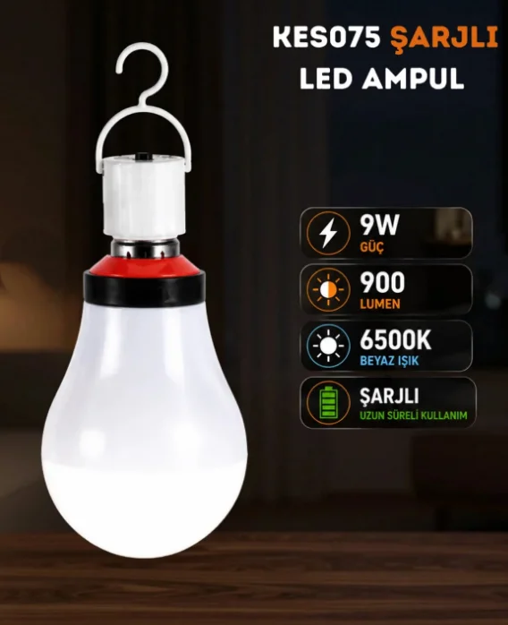 K2 KES075 6500K Şarjlı LED El Feneri