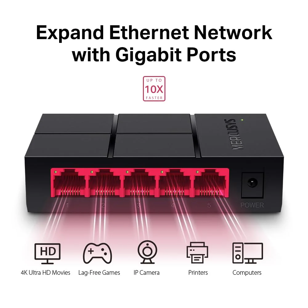 MERCUSYS MS105G 5 Port Gigabit Desktop Switch